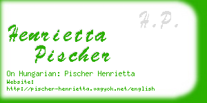 henrietta pischer business card